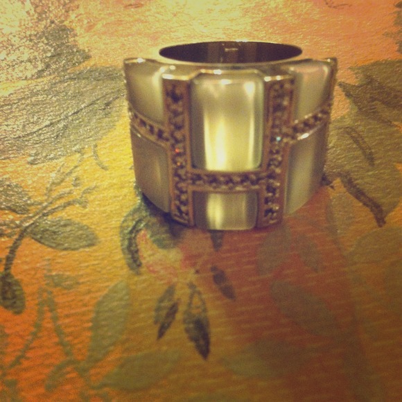 Glamorous Noir Cocktail Ring