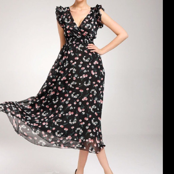 Dresses & Skirts - New with tags black chiffon long dress