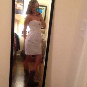 XOXO white eyelet strapless sundress size 3