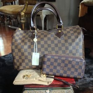 Cowhide LV Speedy 35 Set
