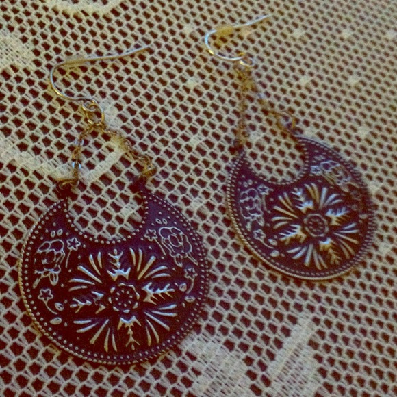 Black and White Earrings