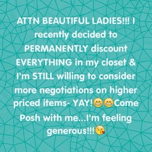 ANNOUNCEMENT!! Permanently discounted items!!