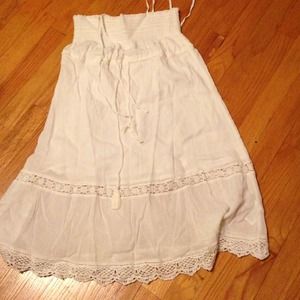 White linen dress
