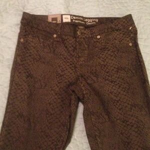 Denim leggings