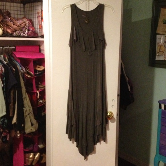 SOLD - Long Moss Dress