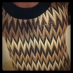 Dressy sparkly chevron top