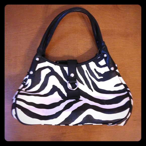 Zebra print handbag