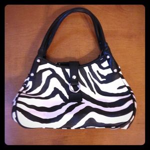 Zebra print handbag