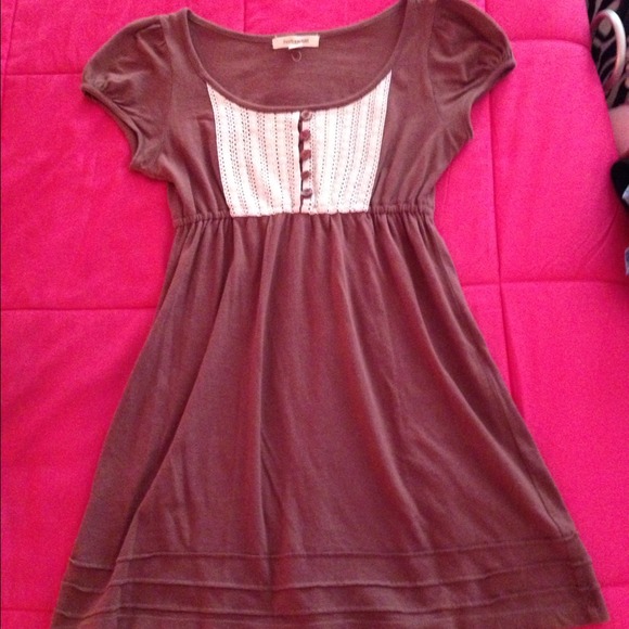 Brown crochet style dress