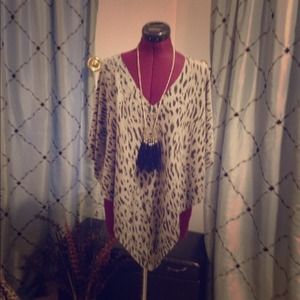 SOLD.  Jealous Tornato grey leopard pullover