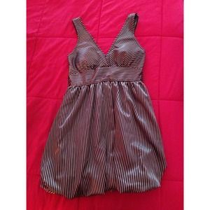 Blue striped short dress