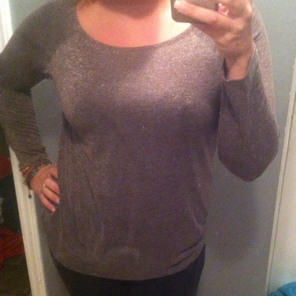 NY & co light metallic brown top