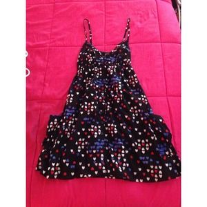 Red white & blue heart dress
