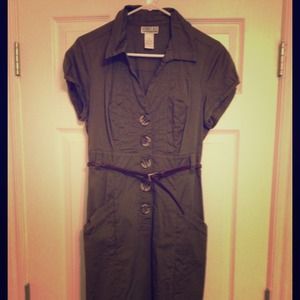 SOLD Gorgeous military style/shirt dress