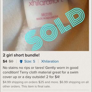 2 girl short bundle!