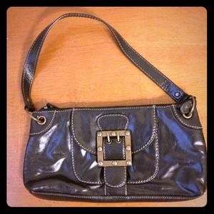 Black/Gold shoulder clutch