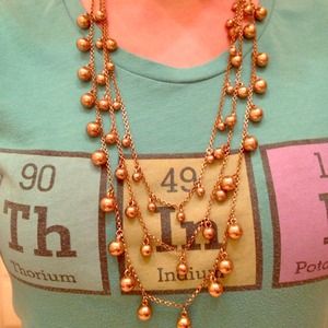 Three-strand Gold-color Necklace