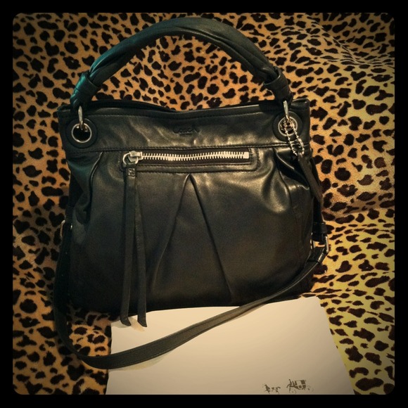 🚫SOLD🚫 Coach Parker hippie bag black leather