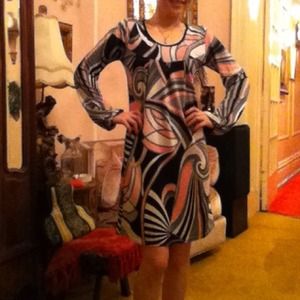 Paisley pink jersey dress