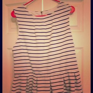Nautical looking peplum top