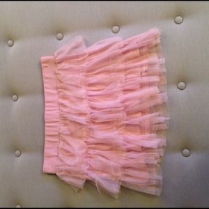 Pink Cotton Tired Skirt