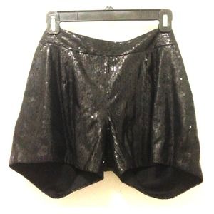 Black Sequins Shorts