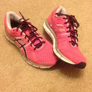 Pink Asics Work out shoes!!!