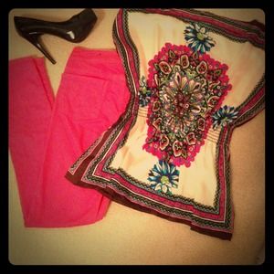 Tribal print top