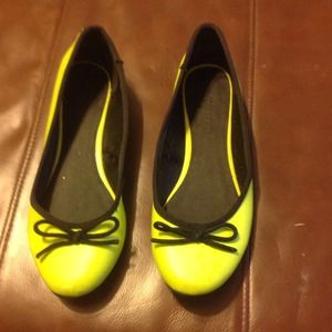 Neon yellow flats