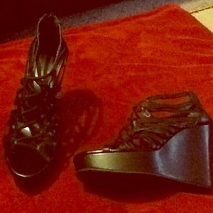 BCBGeneration Black Platform Wedges worn twice!!!