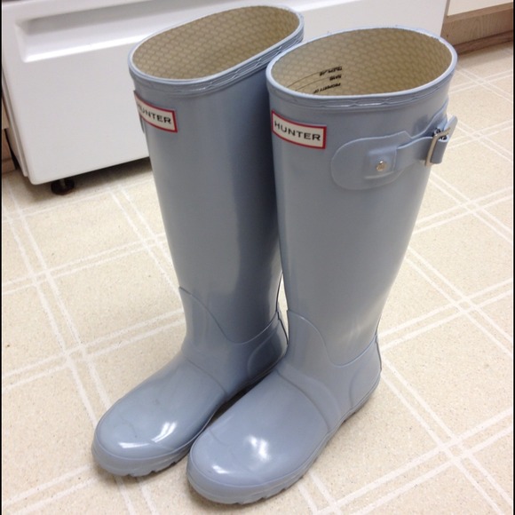 Hunter Boots - Hunter original tall gloss Wellington blue boots