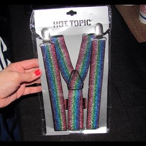 Rainbow lurex suspender