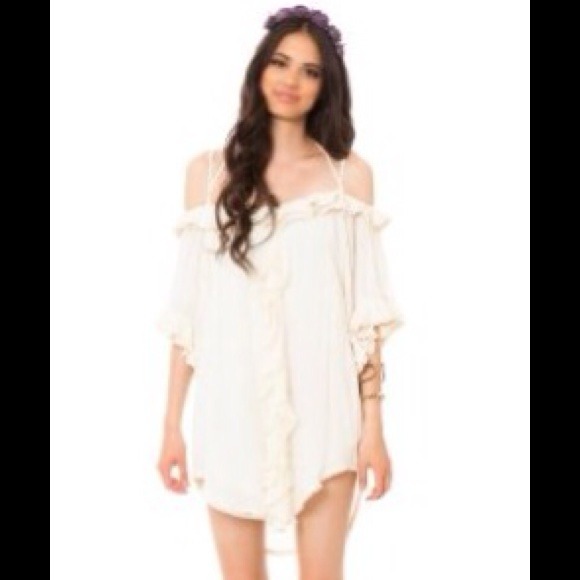 Love Cat "The Romantic" Linen Dress in Small/White - Picture 1 of 4