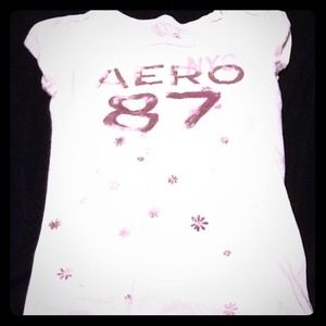 Cute white Aeropostale tee!(: