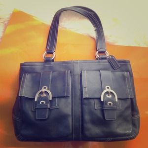 Authentic leather Coach bag
