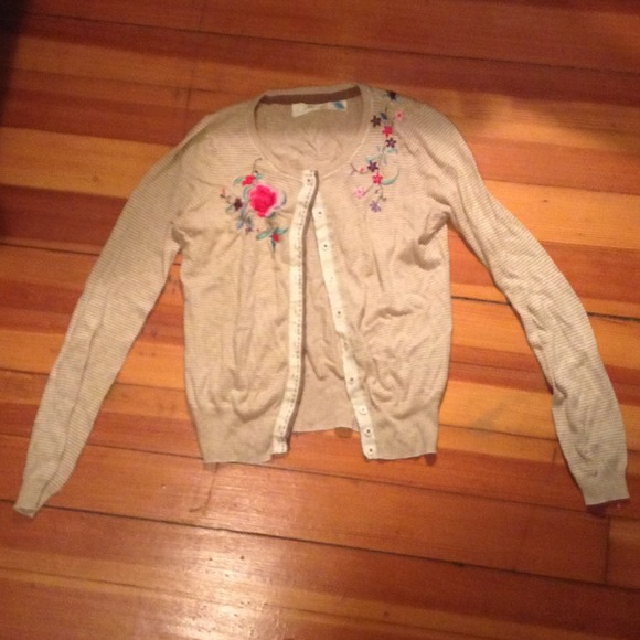 Embroidered Sparrow Cardigan