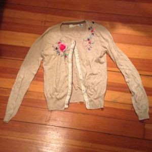 Embroidered Sparrow Cardigan