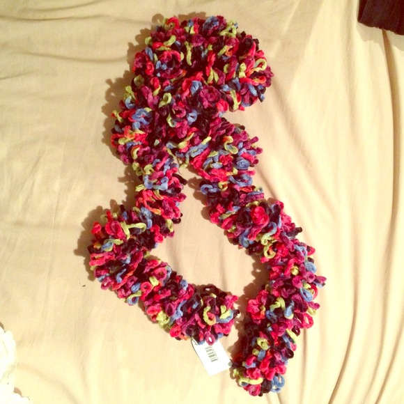 Fun multicolored acrylic scarf