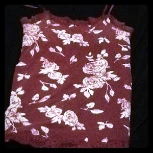 Cute floral lace tank!