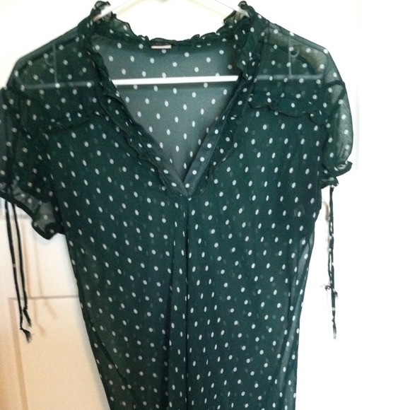 Green Polka Dot Vanity Top