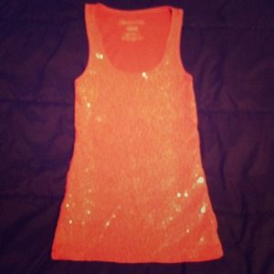 Aeropostale coral/pink sequin tank.