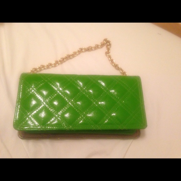 Green Saks Fifth Avenue purse/clutch