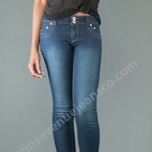 Rosie Jeans Low Rise Skinny Jegging Dark Blue New
