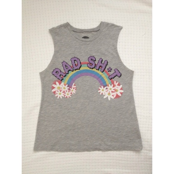 Urban Outfitters Tops - "RAD🌈SH*T" Graphic Muscle Tank