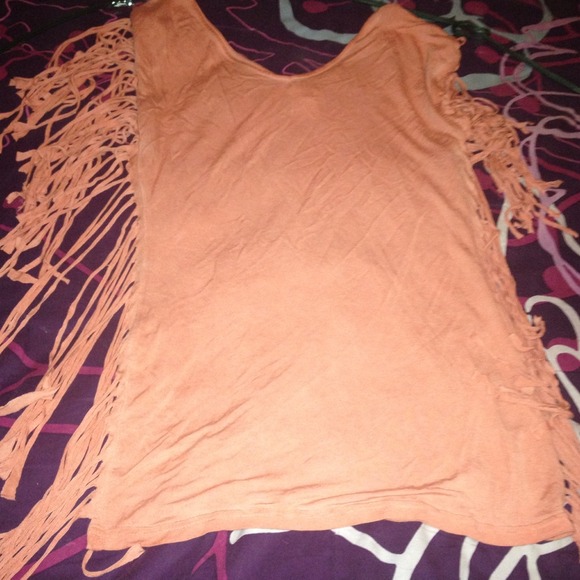 V neck fringe tunic