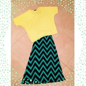 Chevron Maxi Skirt