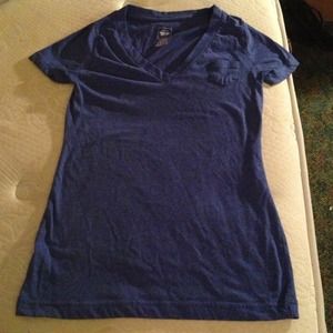 Sea blue plain t-shirt