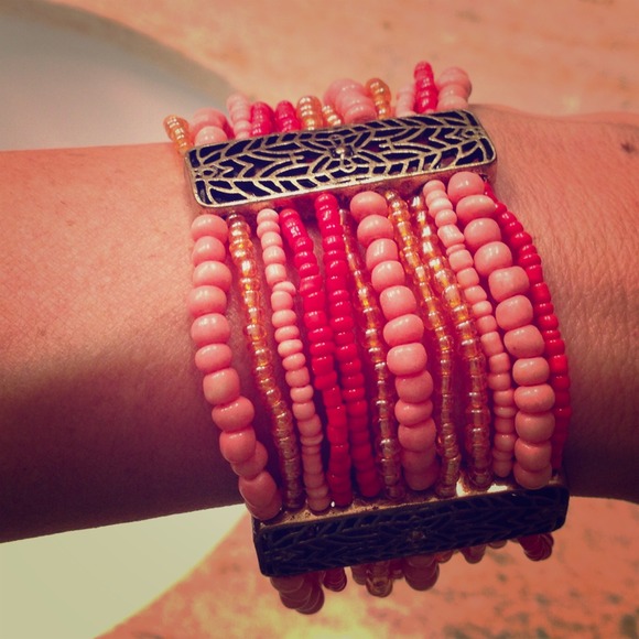 Coral colored bracelet -- pretty!!