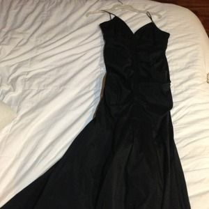 Black long mermaid formal dress