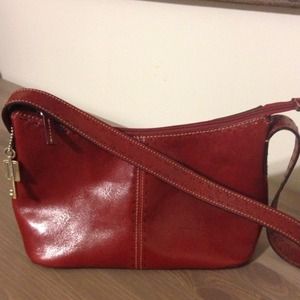 Red Leather Fossil bag